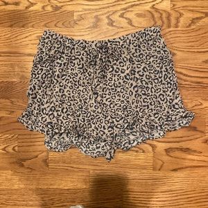 American Eagle Leopard Print Flowy Shorts
